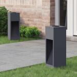 vidaXL Napelemes LED Útjelző Lámpa 2 pcs Antracit (879711)