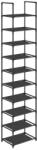 SONGMICS Raft pentru pantofi SONGMICS, 10 niveluri, negru, 173 cm (LSR110B02) Raft