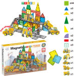 Mamido Set magnetic de construcție oraș de transport 70 piese XL MT1439 Jucarii de constructii magnetice