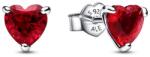 Pandora Csillogó szívfülbevaló piros kristállyal Studis 292549C01