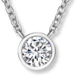 CRYSTalp Minimalista acél nyaklánc kristállyal Soliter 30398. CRY. E