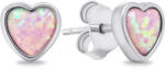 Brilio Silver Gyengéd ezüst fülbevaló szintetikus opálokkal Szív EA610WP