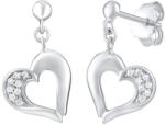 Silvego Ezüst szív fülbevaló cirkónium kövekkel FW8680
