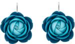 Troli Türkizkék, virág formájú fülbevalók Deep Ocean