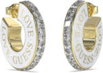 Guess Bájos aranyozott fülbevaló cirkónium kövekkel Love Guess JUBE04083JWYGWHT/U
