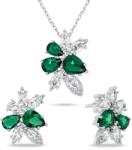 Brilio Silver Bájos ezüst ékszerkészlet cirkónium kövekkel SET248WG (fülbevaló, nyaklánc)