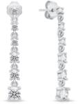 Brilio Silver Elegáns ezüst lógó fülbevaló cirkónium kövekkel EA830W