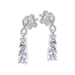 Soliter Brilio Stílusos fehér arany fülbevaló 239 001 01187 07