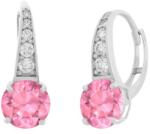 JVD Ezüst fülbevaló csillogó színtiszta és rózsaszín cirkónium kövekkel SVLE0974XH2R200