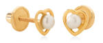 Brilio Arany fülbevaló Szív igazgyönggyel 14/141.891/17P