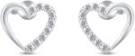 Brilio Silver Romantikus ezüst fülbevaló csillogó szívek EA356W