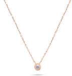 Brilio Silver Elegáns bronz nyaklánc cirkónium kővel NCL86R