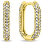 Brilio Silver Jellegzetes aranyozott fülbevaló cirkónium kövekkel EA856Y