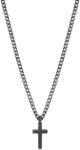 Brosway Divatos fekete nyaklánc kereszttel Ink BIK20