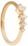 PDPAOLA Csillogó aranyozott gyűrű cirkónium kövekkel Spark Essentials AN01-801 48 mm