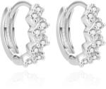 Beneto Csillogó karika ezüst fülbevaló cirkónium kövekkel AGUC2122L