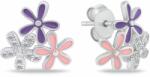 Brilio Silver Játékos ezüst fülbevaló Virágok EA1087W