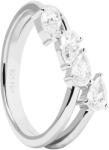PDPAOLA Csillogó ezüst gyűrű cirkónium kövekkel Terra Essentials AN02-861 50 mm