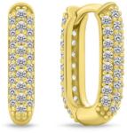 Brilio Silver Csillogó aranyozott fülbevaló cirkónium kövekkel EA1023Y