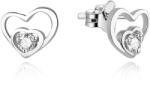 Beneto Ezüst szív fülbevaló cirkónium kövekkel AGUP1472