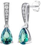 Silvego Ezüst fülbevaló Elegáns szintetikus paraiba turmalinnal és cirkónium kővel Brilliance Zirconia MSS195EPAR
