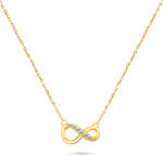 Brilio Silver Divatos aranyozott nyaklánc cirkónium kövekkel Végtelen NCL76Y
