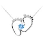 Preciosa Gyengéd ezüst nyaklánc cirkónium kővel New Love Preciosa 5191 67