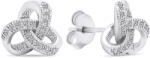 Brilio Silver Csillogó ezüst bedugós fülbevaló cirkónium kövekkel EA576W