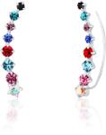 JwL Luxury Pearls Bámulatos fülbevaló színes kristályokkal JL0742