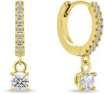 Brilio Silver Csillogó karika fülbevaló cirkónium kövekkel EA882Y