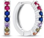 Brilio Silver Játékos ezüst karika fülbevaló színes cirkónium kövekkel EA945WRBW