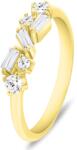 Brilio Silver Bájos aranyozott gyűrű átlátszó cirkónium kövekkel RI121Y 58 mm