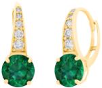 JVD Aranyozott fülbevaló tiszta és zöld cirkónium kövekkel SVLE0974XH2GZ00