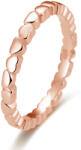 Beneto Aranyozott ezüst gyűrű szívvel AGG344-ROSE 58 mm