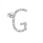 Rosato Ezüst single fülbevaló cirkónium kövekkel G betű Cubica RZCU33 - 1 db