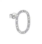Rosato Ezüst single fülbevaló cirkónium kövekkel O betű Cubica RZCU41 - 1 db