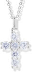 Modesi Bájos ezüst nyaklánc Kereszt cirkónium kövekkel M00541 (lánc, medál)