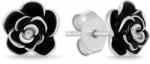 Brilio Silver Ezüst fülbevaló Fekete rózsa EA1240WBC