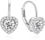 Beneto Gyengéd ezüst szív alakú fülbevaló AGUC2591DL