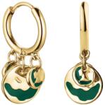 Rosefield Bájos aranyozott karika fülbevaló Emerald JEEWG-J725
