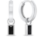 Brilio Silver Minimalista 2 az 1-ben karika fülbevaló cirkónium kövekkel EA840WBC