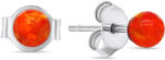 Brilio Silver Finom ezüst fülbevaló narancssárga szintetikus opálokkal EA625WR