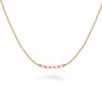 Rosefield Gyengéd aranyozott nyaklánc rózsaszín gyöngyökkel Essentials JNPRG-J811