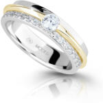 Modesi Bicolor ezüst gyűrű cirkónium kövekkel M16023 57 mm