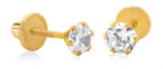 Brilio Minimalista sárga arany fülbevaló cirkónium kövekkel 14/178.371/17ZIR