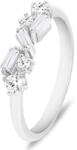 Brilio Silver Bájos ezüst gyűrű átlátszó cirkónium kövekkel RI121W 58 mm
