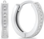 Brilio Silver Időtlen ezüst karika fülbevaló cirkónium kövekkel EA940W