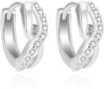 Beneto Ragyogó karika ezüst fülbevaló cirkónium kövekkel AGUC2126L