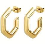 Breil Divatos aranyozott fülbevaló Hexagonia TJ3511