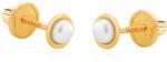 Brilio Apró fülbevaló sárga aranyból, igazgyönggyel 14/140.470/17P